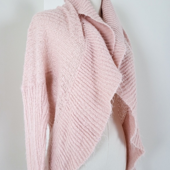 *Free With Purchase* Pastel Pink Knit Bolero Scarf Long Sleeve Pastel Comfy - Picture 4 of 12